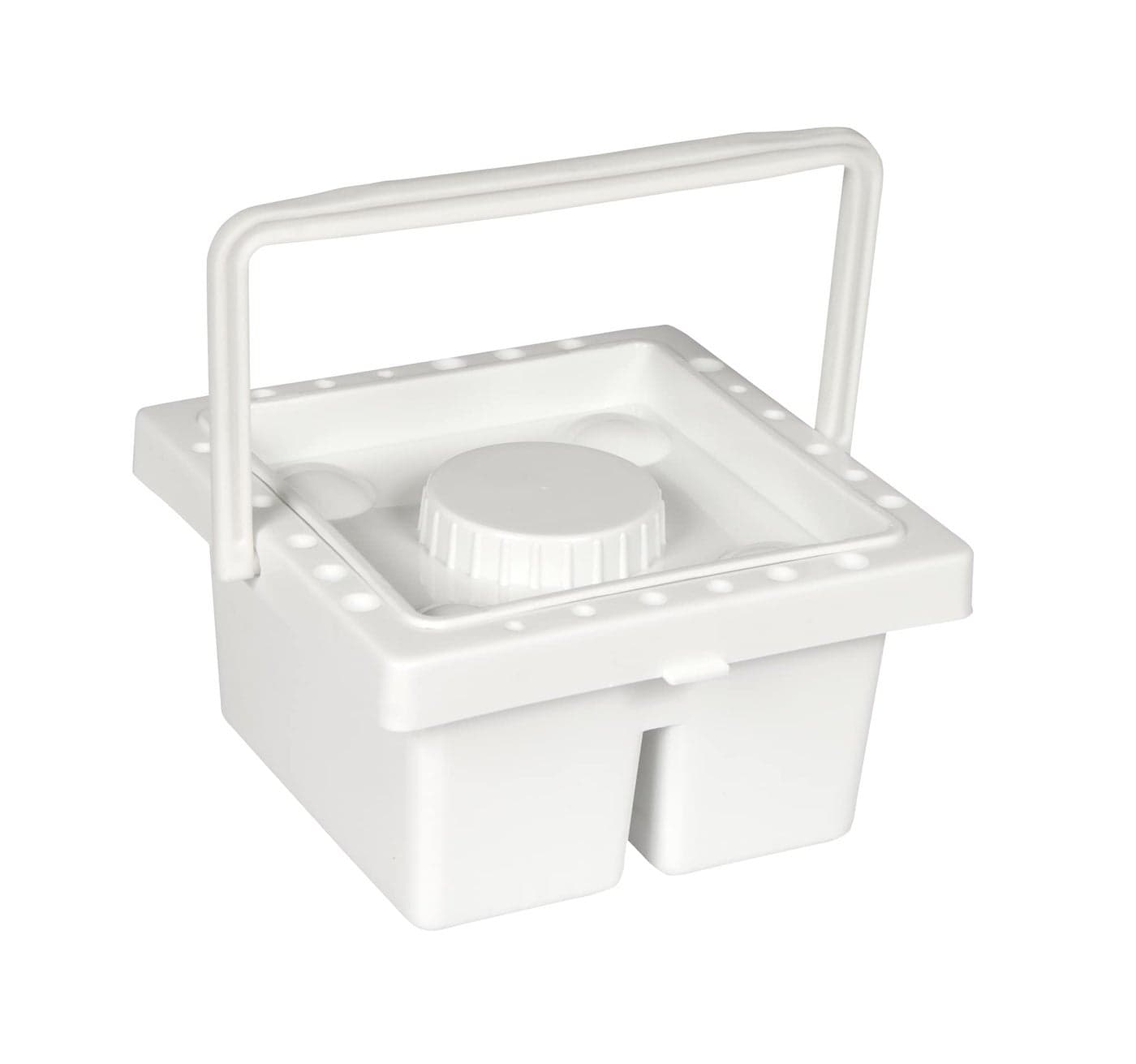 Creative Mark Brush Basin - All In One Unit for Storage, Shaping, Cleaning, and Soaking - 6.5 x 6.5 x 3.5 With Lid