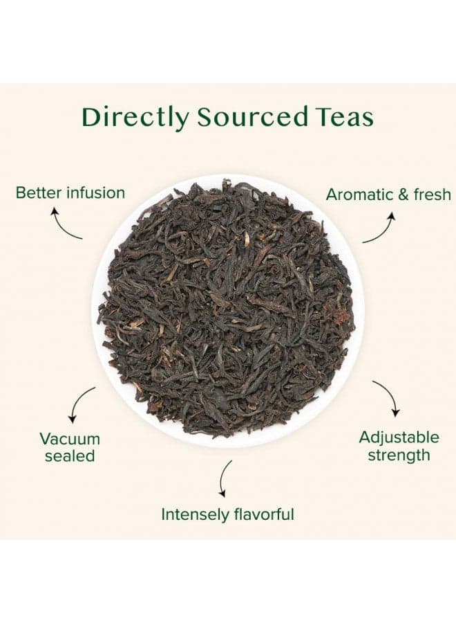 VAHDAM, Assam Black Tea Leaves (340g/12oz) 170+ Servings | High Caffeine, Non GMO, Gluten Free | STRONG, MALTY & RICH | Pure Unblended Single Origin Black Loose Leaf Tea | Vacuum Sealed