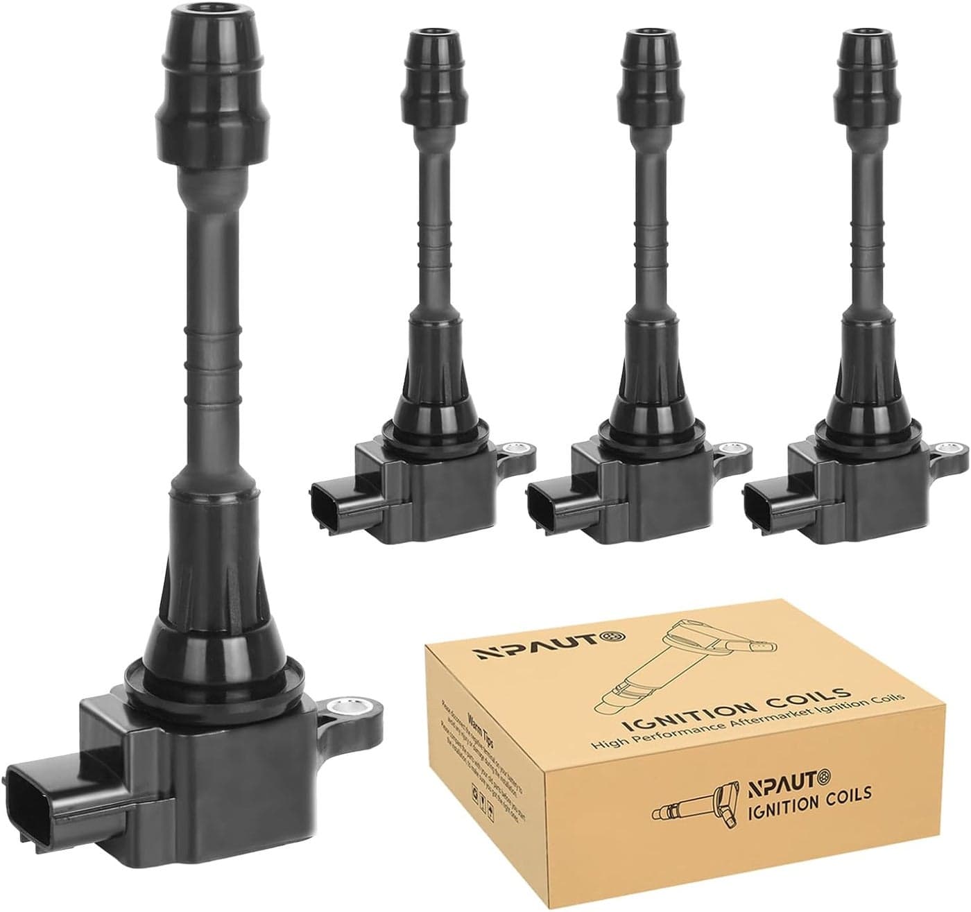 NPAUTO Ignition Coil Pack Set of 4 for Nissan Sentra and Almera