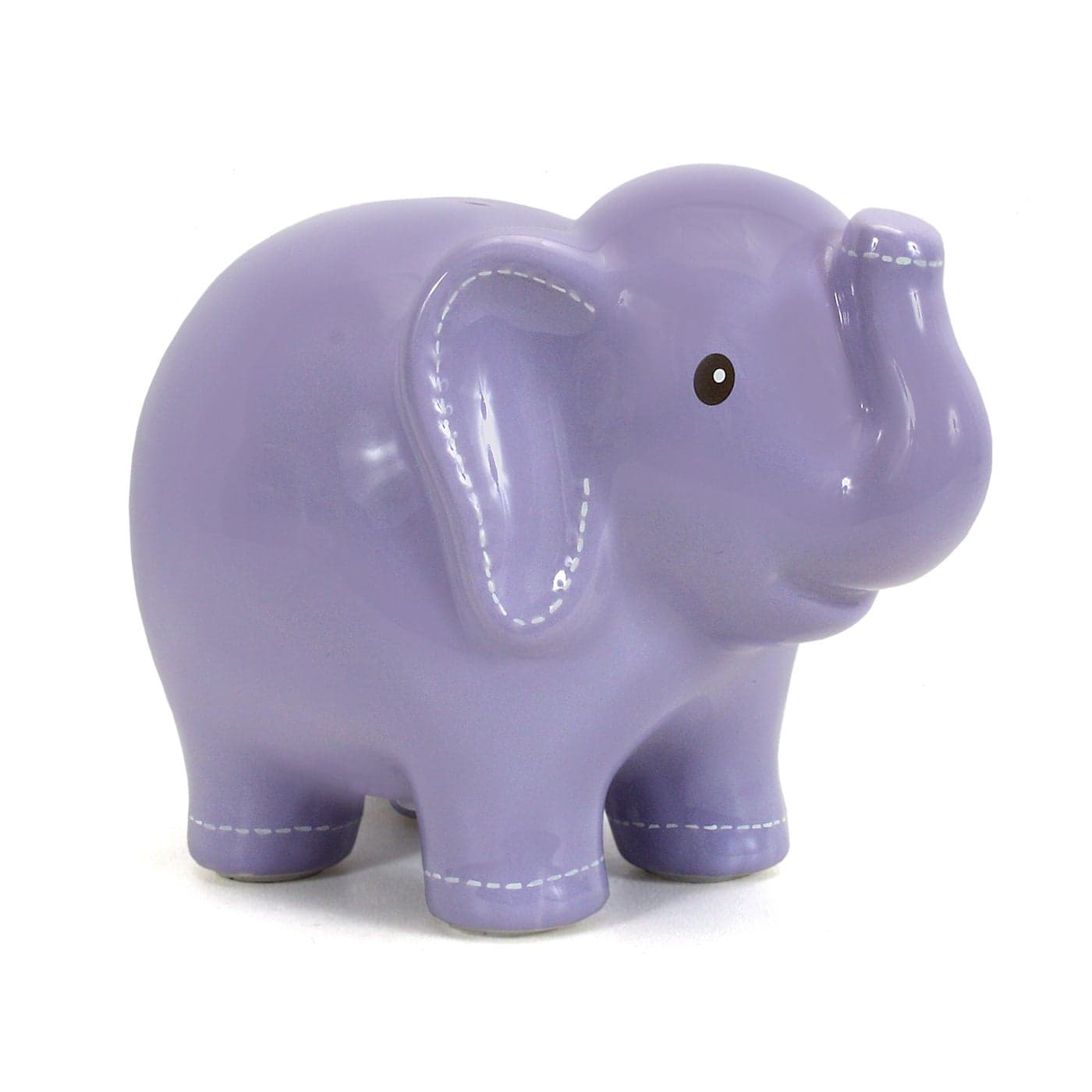 Child to Cherish Ceramic Stitched Elephant Piggy Bank Purple