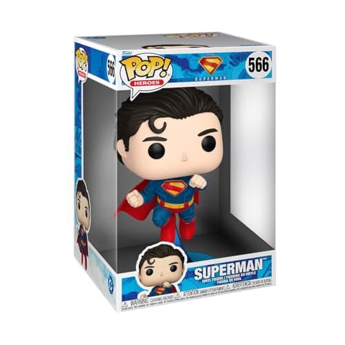 Funko Pop Jumbo Superman 2025 Superman Collectable Vinyl Figure Gift Idea Official Merchandise Toys for Kids Adults Movies Fans Model Figure for Collectors and Display