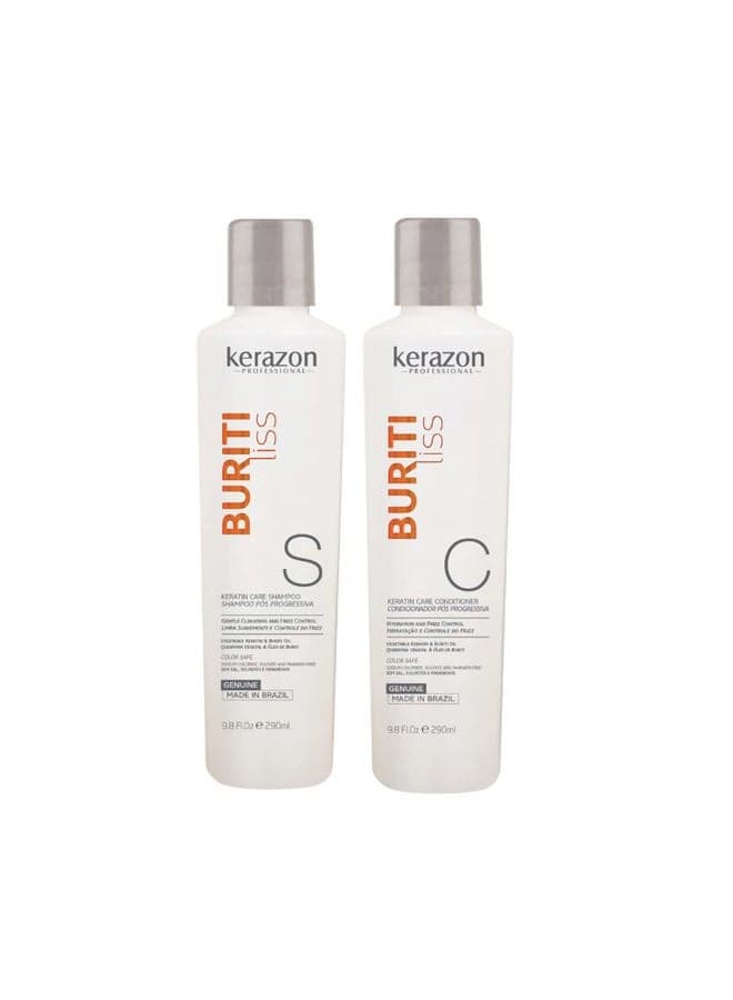 Sulfate Free Anti Frizz Color Safe Keratin Care Shampoo & Conditioner DUAL pack. Imported.