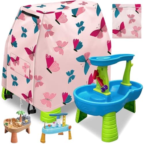 Intoypad Kids Water Table Cover for Step2 Rain Showers Water Table Accessories Outdoor Toys Waterproof Sunshade Dust Cover for Toddlers 13 Outdside Step 2 Watertable Toys for Kids Ages 35