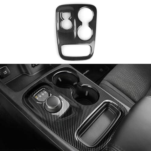 BRMYL Car Gear Shift Panel Decals for 2014 2015 2016 2017 Dodge Durango Accessories Carbon Fiber Stickers