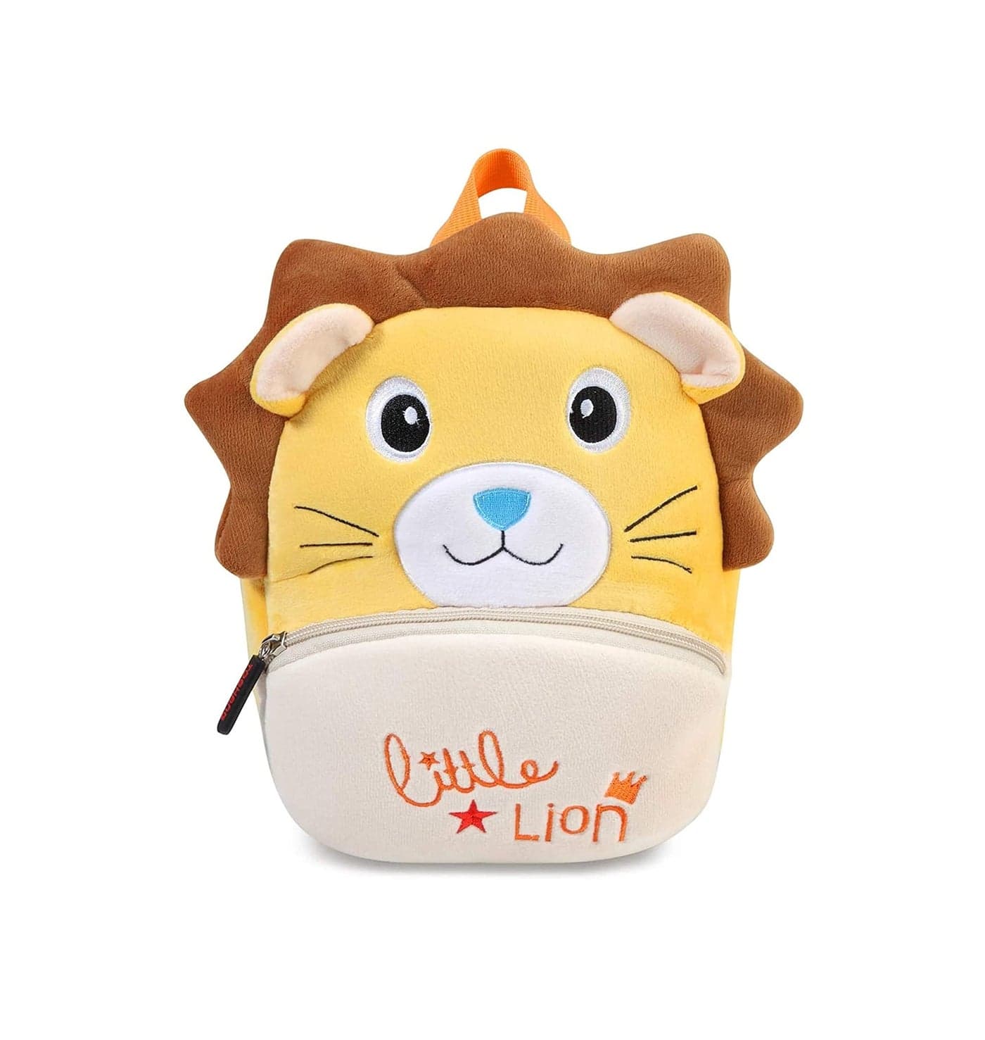 Frantic Kids Soft Cartoon Animal Travelling School Bag Soft Plush 2 Compartment Backpacks Boys Girls Baby For 2 To 5 Years Baby/Boys/Girls Nursery, Preschool, Picnic,(Little Lion), 10 Liters