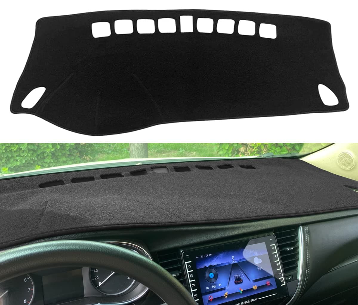 Dash Cover Mat Custom Fit for Buick Encore 2017 2018 2019 2020 2021 Dashboard Cover Pad Carpet Protector F119