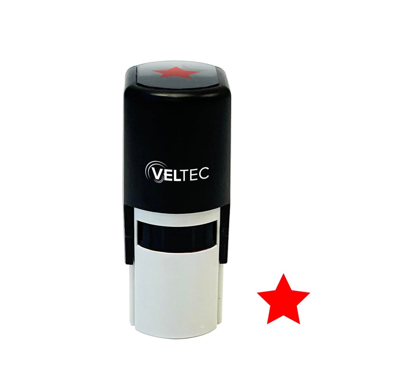 Self-Inking Stamp, Round Teacher Stamp for Classroom (Solid Star)