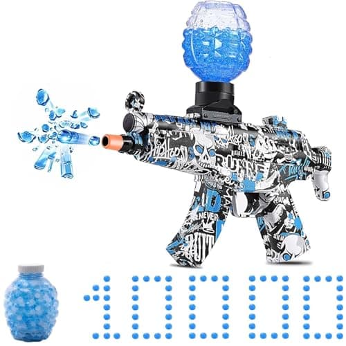 SUPER TOY Electric Gel Blaster Gun Automatic Splat Toy Pistol with Rechargeable Battery and 10,000 Water Balls Outdoor Target Games for Boys