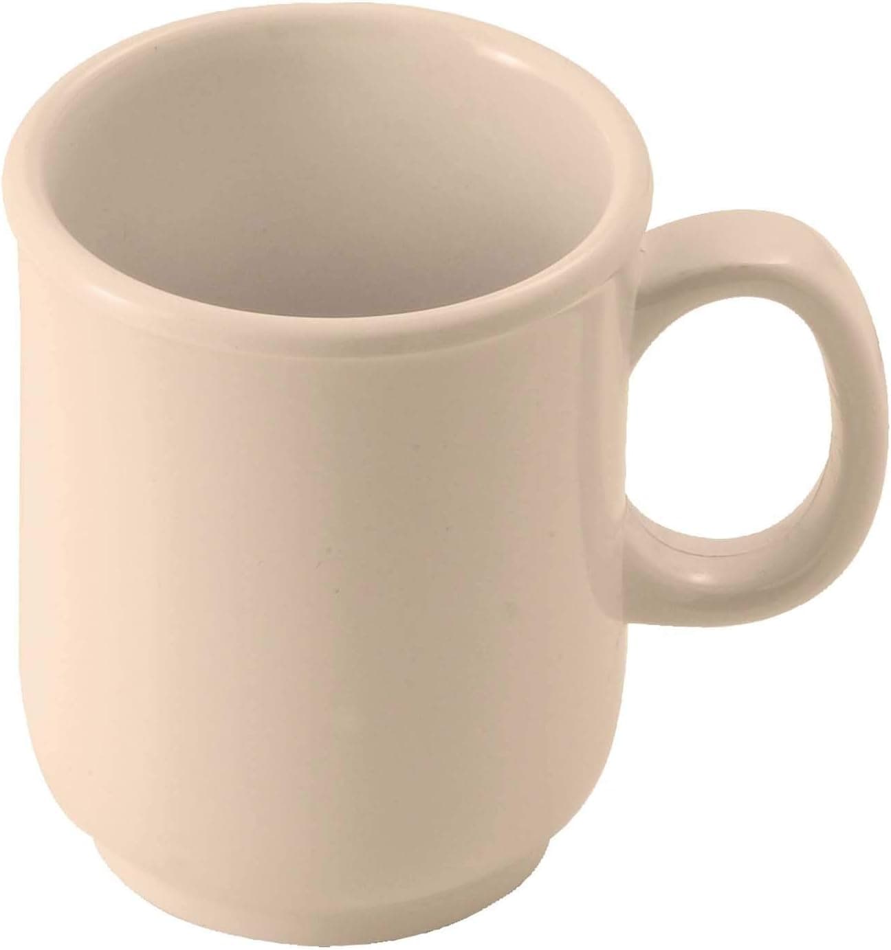 Winco MMU8 Bulbous Melamine Mug 8Ounce Tan Pack of 12