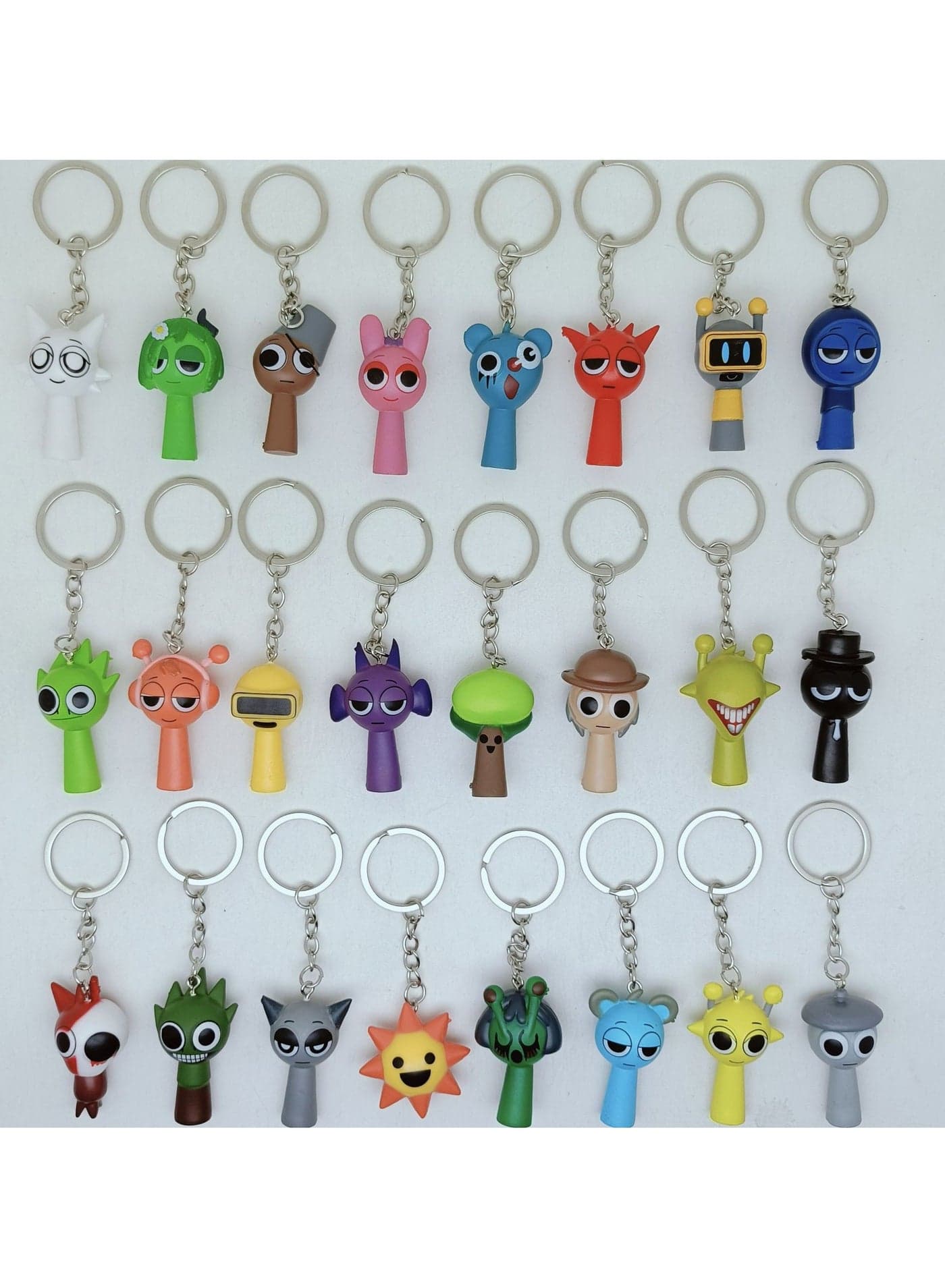24pc Game Doll Keychain Sprunki Rhythm Box Keychain Game Peripheral Pendant Keychain 5cm