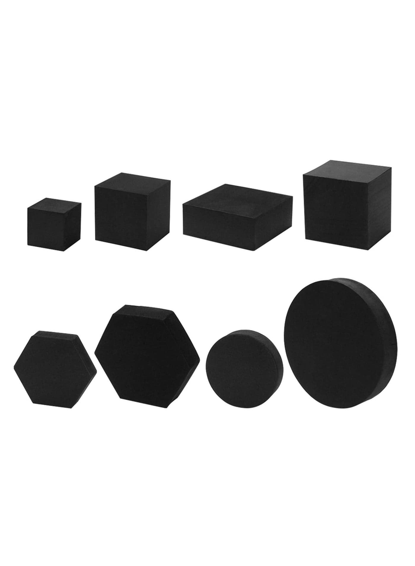 8pcs Hard Foam Makeup Tools Photography Props Geometric Cube Cosmetics Background for Lipstick Jewelry Skincare Studio Shooting Professional Durable Portable Visual Depth