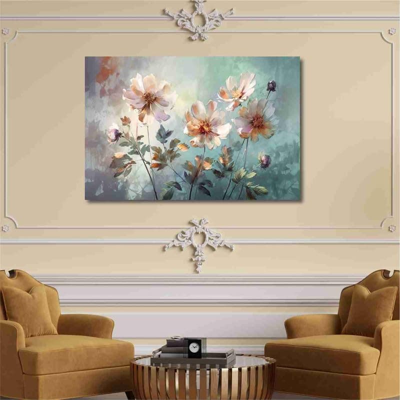 SAF paintings Unframed Rolled Art PrintAbstract Floral Art Canvas Wall Art Print for Home Dcor And OfficeUnframed canvas Painting For Wall decorHome wall and Office Interior CR120