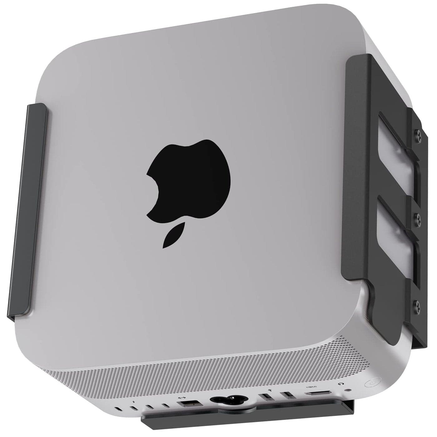 Mac Studio Mount, IFCASE Heat Dissipation Design Anti-Scratch Inner Aluminum Under Desk, Wall Mount Stand for Mac Studio M2 M1 Max, Ultra (Black)