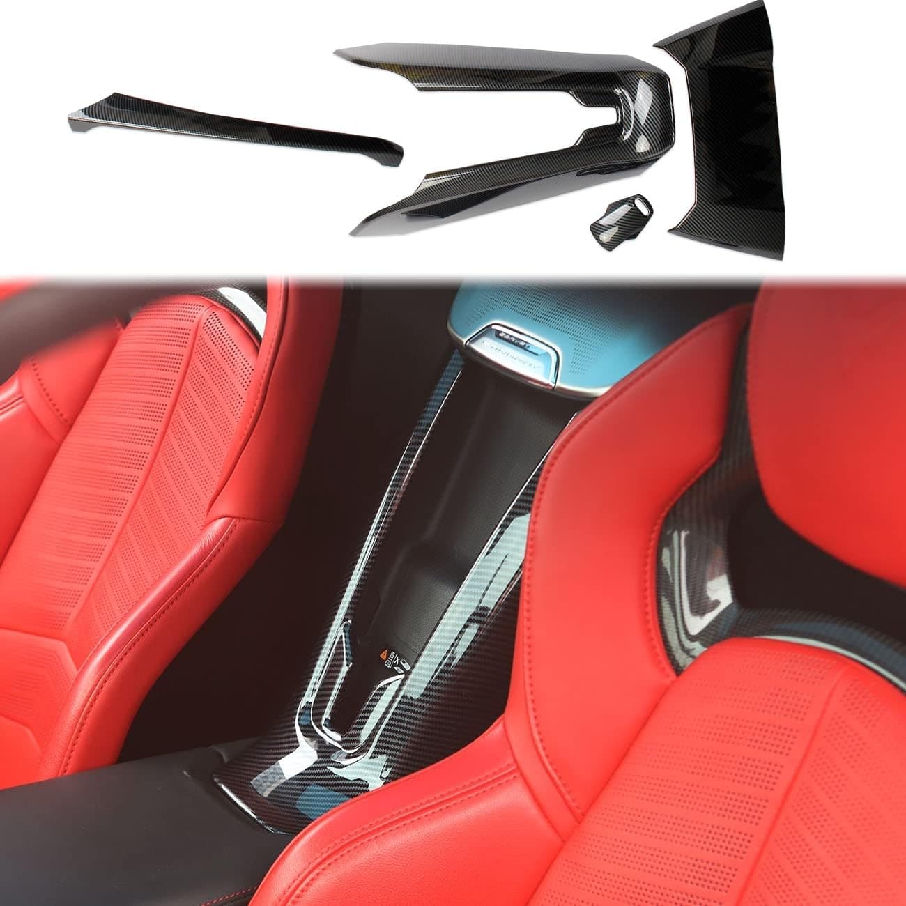 crosselec Carbon Fiber Interior Center Control Cover Trim for Chevrolet Corvette C8 20202025 Central Control Kit