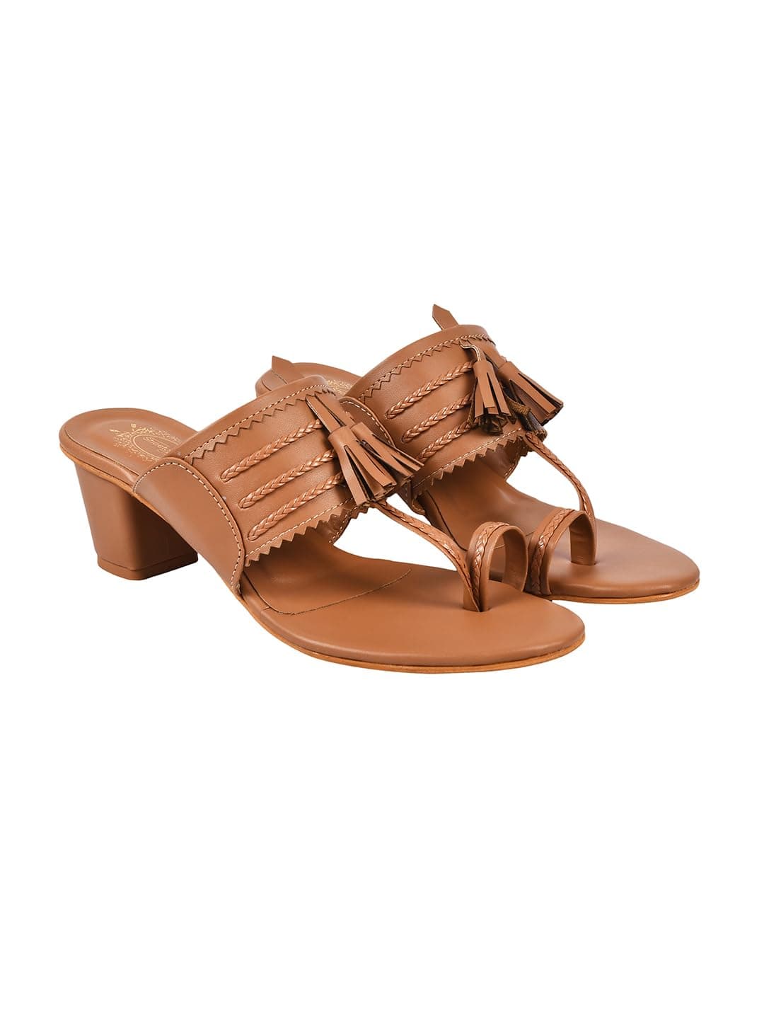 Shoetopia Women's Suede Sandal/Tan /EU39 / UK6