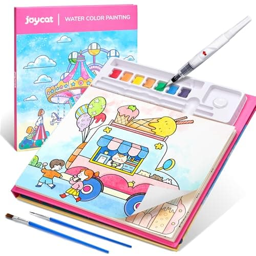 JoyCat Paint with Water Coloring Books for Toddlers Watercolor Painting Sets for Kids Ages 35 48 Arts and Crafts Drawing Activities Toy Birthday Gifts for Boys Girls Funfair