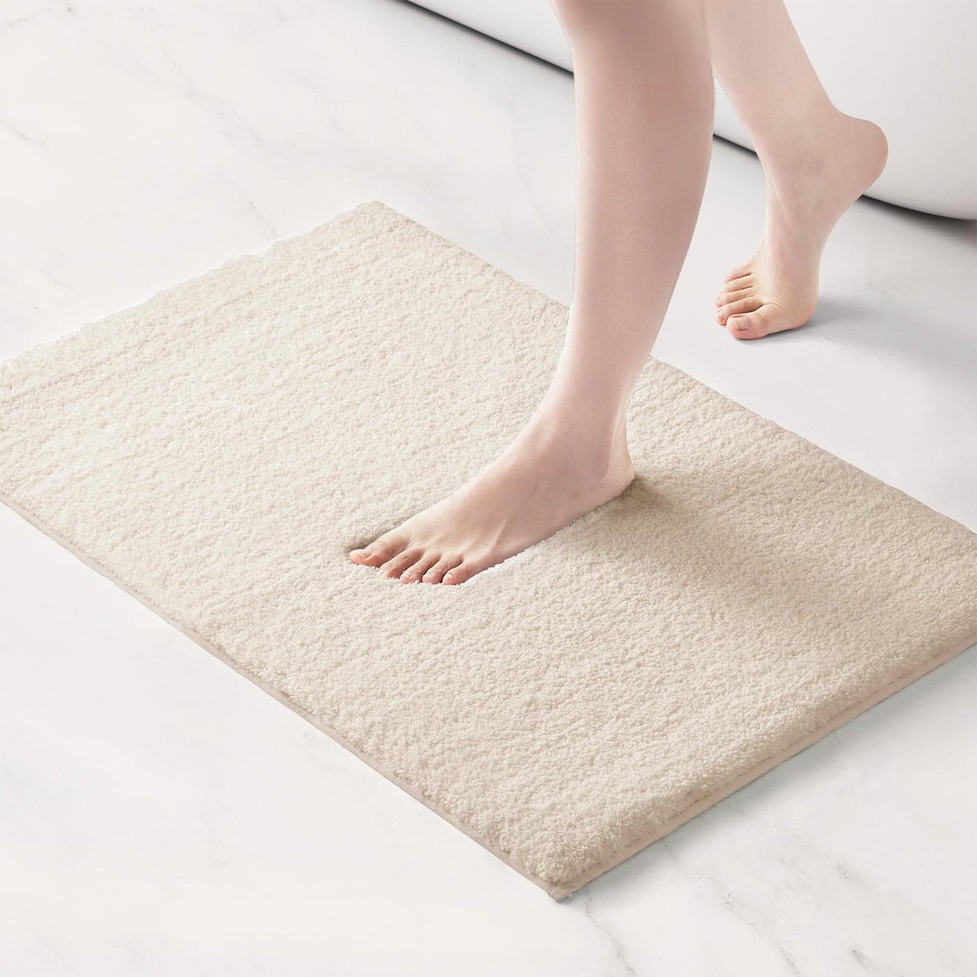 Madison Park Marshmallow Bathroom Rug Non Slip Luxrurious Plush Bath Mat Absorbent Quick Dry Spa Design Bath Room Dcor 20x30 Natural