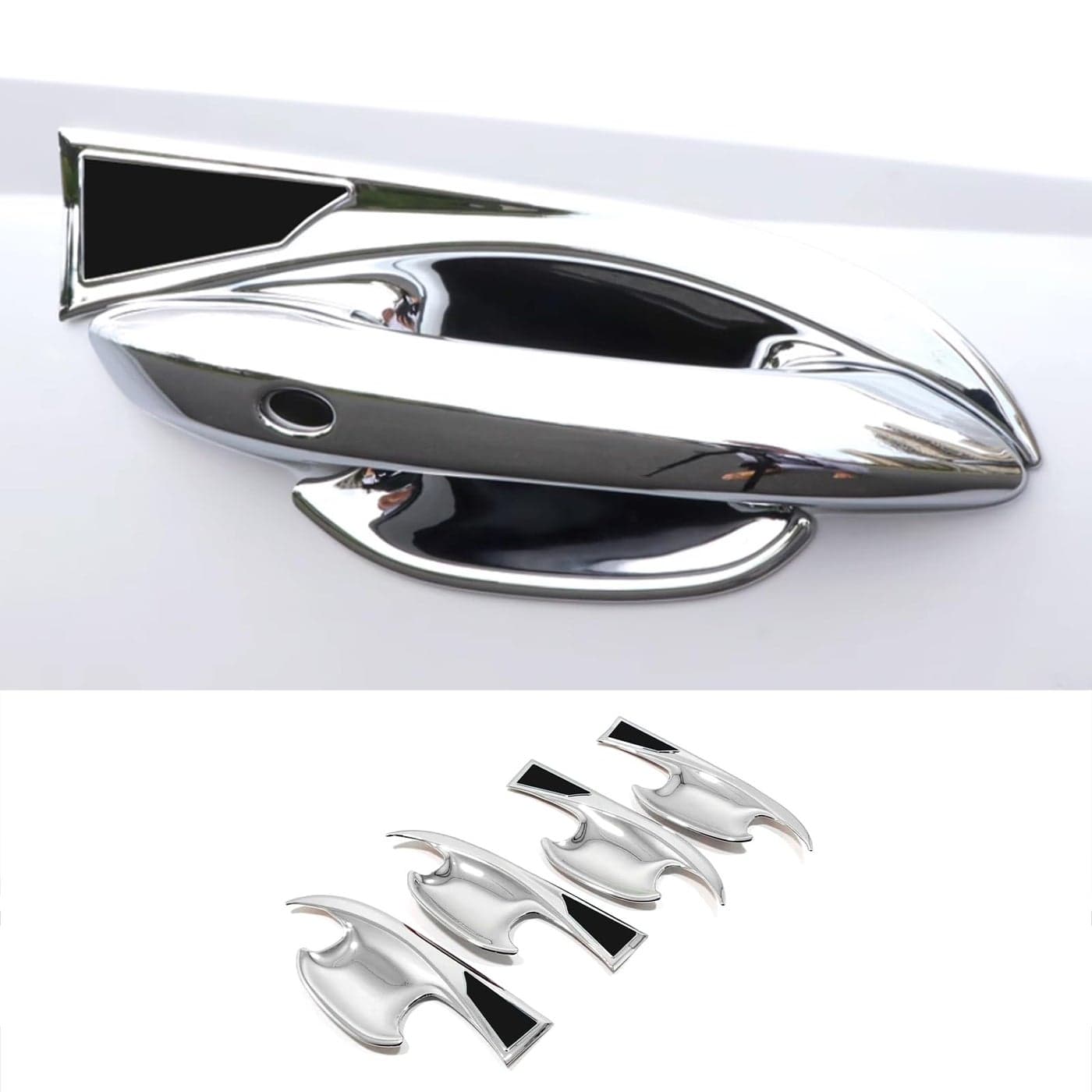 KELEIMAI Car Accessories Fit for Hyundai Tucson 2024 2023 2022 Exterior Door Handle Bowl Cover Trims Chrome 4PCS ABS