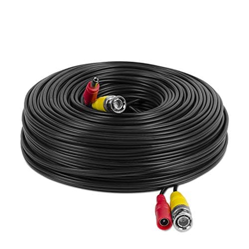 Amcrest 4K Security Camera Cable 100FT BNC Cable, Camera Wire CCTV, Pre-Made All-in-One Video and Power Cable for Security Camera, HDCVI, HDTVI Camera, Analog, DVR (SCABLE4K100B-PP)