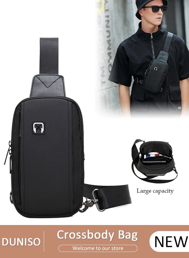Crossbody Bag for Men and Women Waterproof Sling Bag Travel Passport Wallet Bag for Cell Phone, Casual Chest Bag Multipurpose Daypack for Sports,Travel