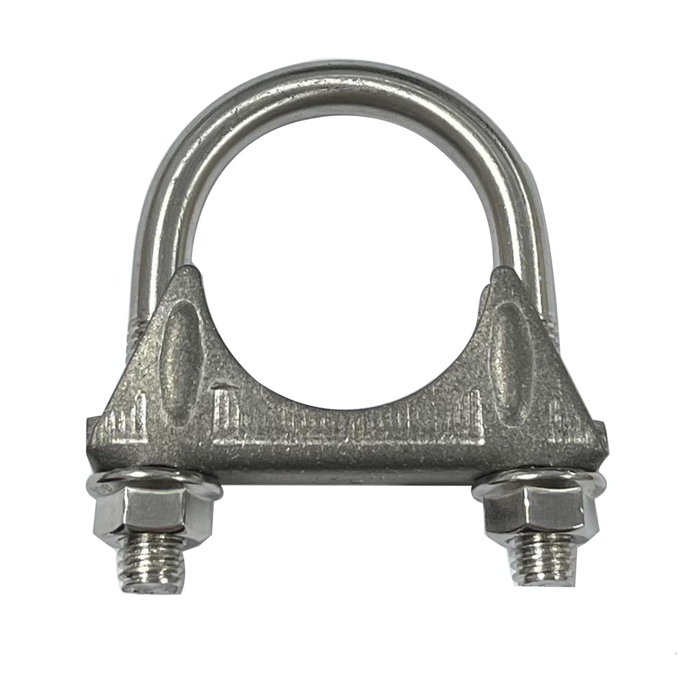 Universal Heavy Duty 112 Inch Stainless Exhaust UBolt Clamp 15 Inch Muffler U Clamps Saddle Design with Reinforced Ribs