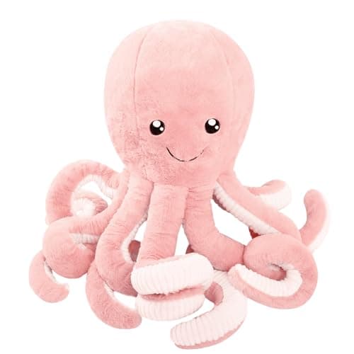 DENTRUN Octopus Stuffed Animals Giant Octopus Plush Doll Play Toys for Kids Girls Boys Adults Birthday Xmas Halloween Present Stuffed Sea Animals Plushie 7162432 Inches 5 Colors