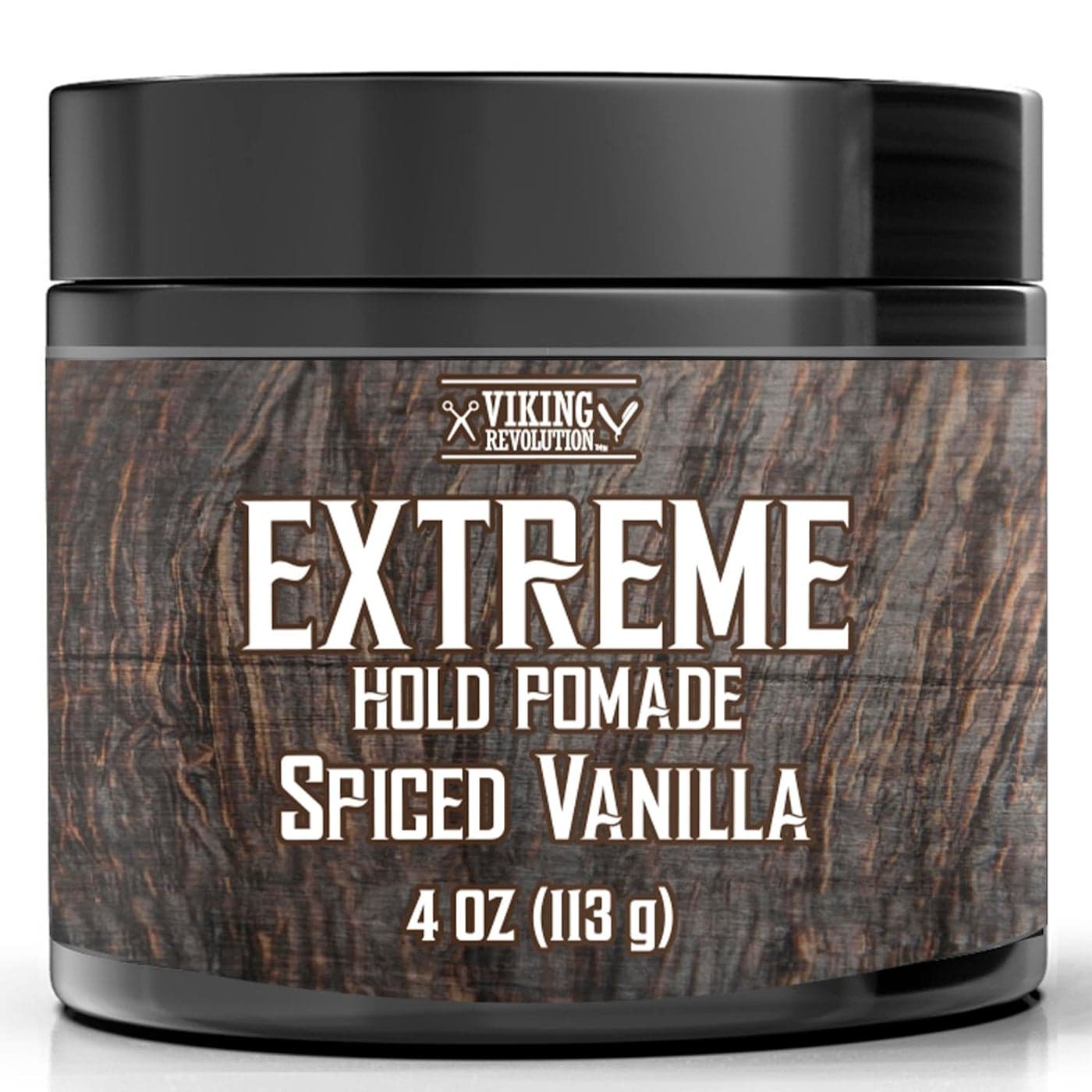 Viking Revolution Spiced Vanilla Hair Pomade for Men Extreme Hold Hair Gel for Men Water Based Extra Firm Mens Hair Pomade High Shine Mens Hair Cream 4oz