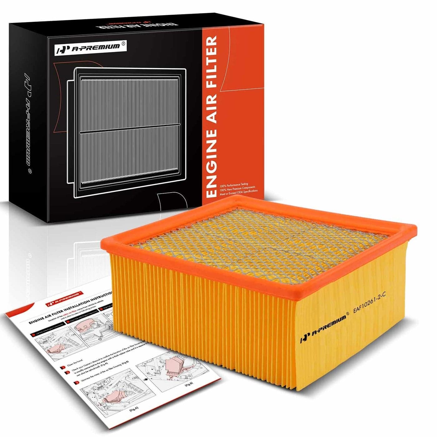 APremium Engine Air Filter Compatible with Dodge Ram 2500 3500 4500 5500 0710 67L Ram 2500 3500 4500 5500 1123 64L 67L Sterling Truck Bullet 4555 0810 67L