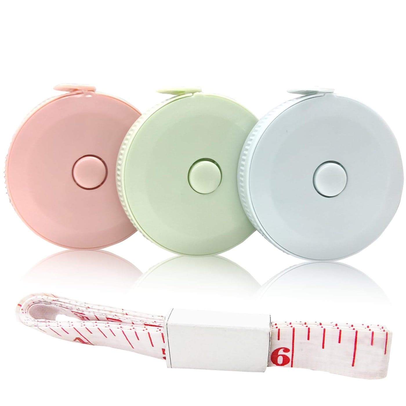 Mini Retractable Tape Measure3 Packs Soft Fabric Sewing Ruler1 Pieces Flexible Pocket Size Dual Sided 150CM Tailor Measuring Tapes for Body Measurement Weight Loss Cloth Knitting Craft