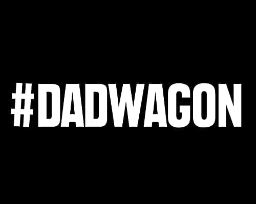 MAZ DISTRIBUTIONS Dad Wagon Sticker Vinyl Dad Wagon Sticker for Car Truck SUV Wagon and Van Long Lasting Indoor and Outdoor Use Removable Waterproof Decal MAZ 450 White