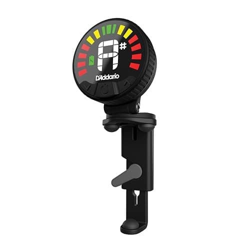 D'Addario Nexxus 360 Rechargeable Viola Tuner - Clip On Tuner for Viola - Auto Powers Off - Adjustable Full Color LED Screen