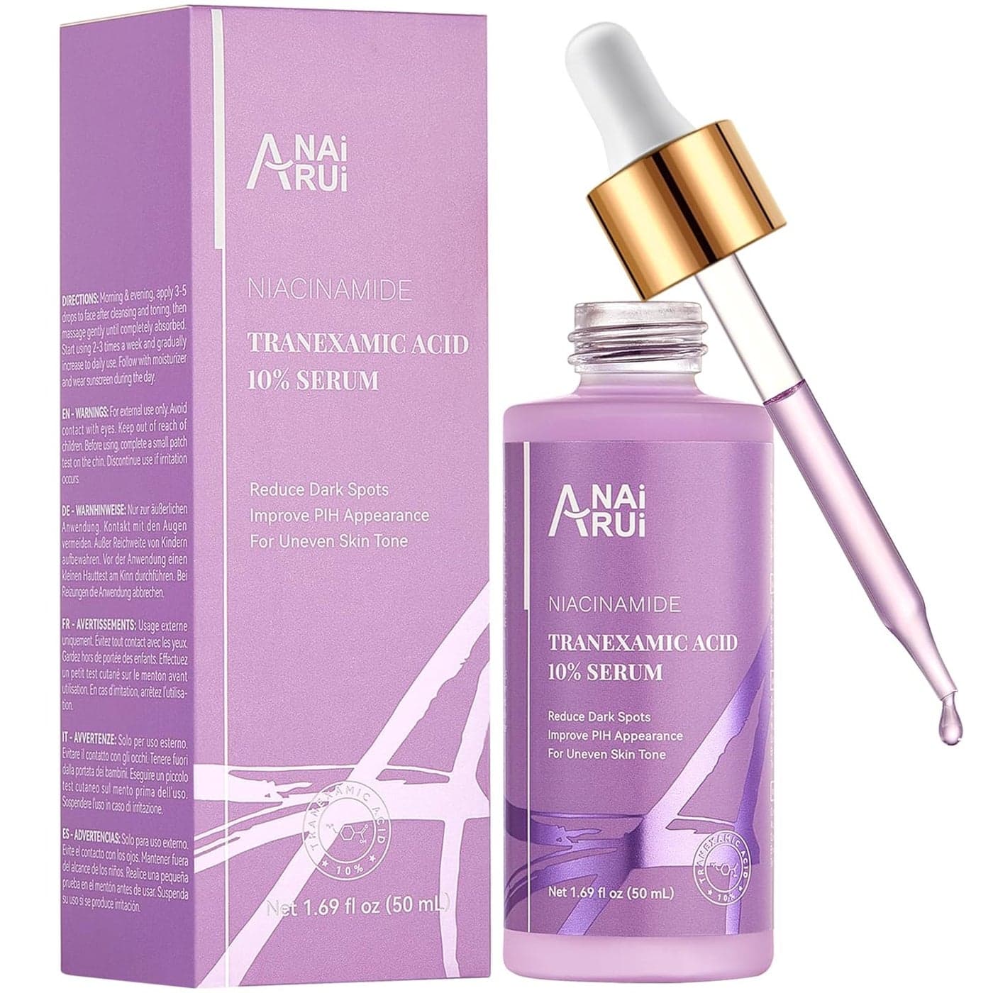 ANAI RUI 10 Tranexamic Acid Serum with NiacinamideKojic AcidCeramide Skin Refining for All Skin Types 169 FLOz50 ML
