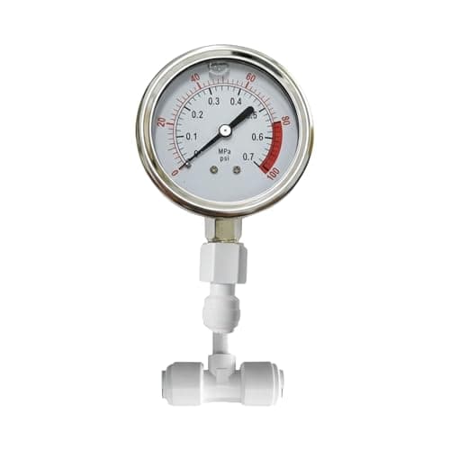 AMPEREUS® Water Pressure Gauge for RO System Stainless Steel 2.5 Inch Dial Dual Scale 0–1 MPa & 0–150 PSI Heavy-Duty 1/4 Inch Lower Mount for RO Purifiers