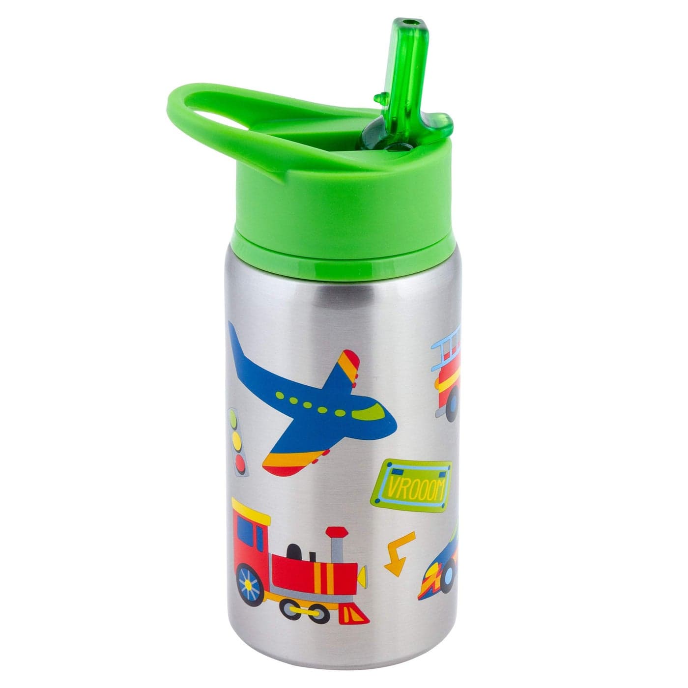 Stephen Joseph Stainless Steel Water Bottles 18 OZ Straw lid Reusable tumbler Insulated Transportation