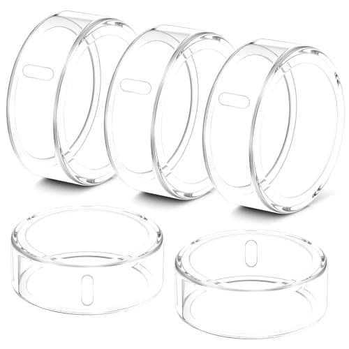 Hexasider 5 Pack Ring Cover Compatible with Oura Ring Gen 4/Oura Ring Gen 3 Horizon/Heritage, Abrasion-Resistant TPU Case for Oura Ring Protector Accessories for Oura Size 6