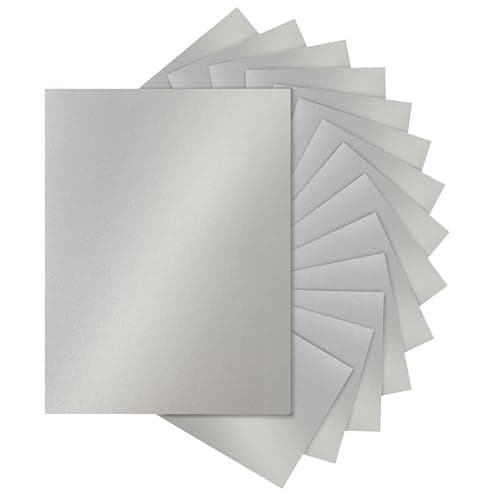 Silunkia 28 Sheets Shimmer Silver Cardstock 85 x 11 Metallic Paper 250gsm92lb Premium Heavyweight Card Stock for DIY Card Making Greeting Cards Wedding Invitations Paper Crafting