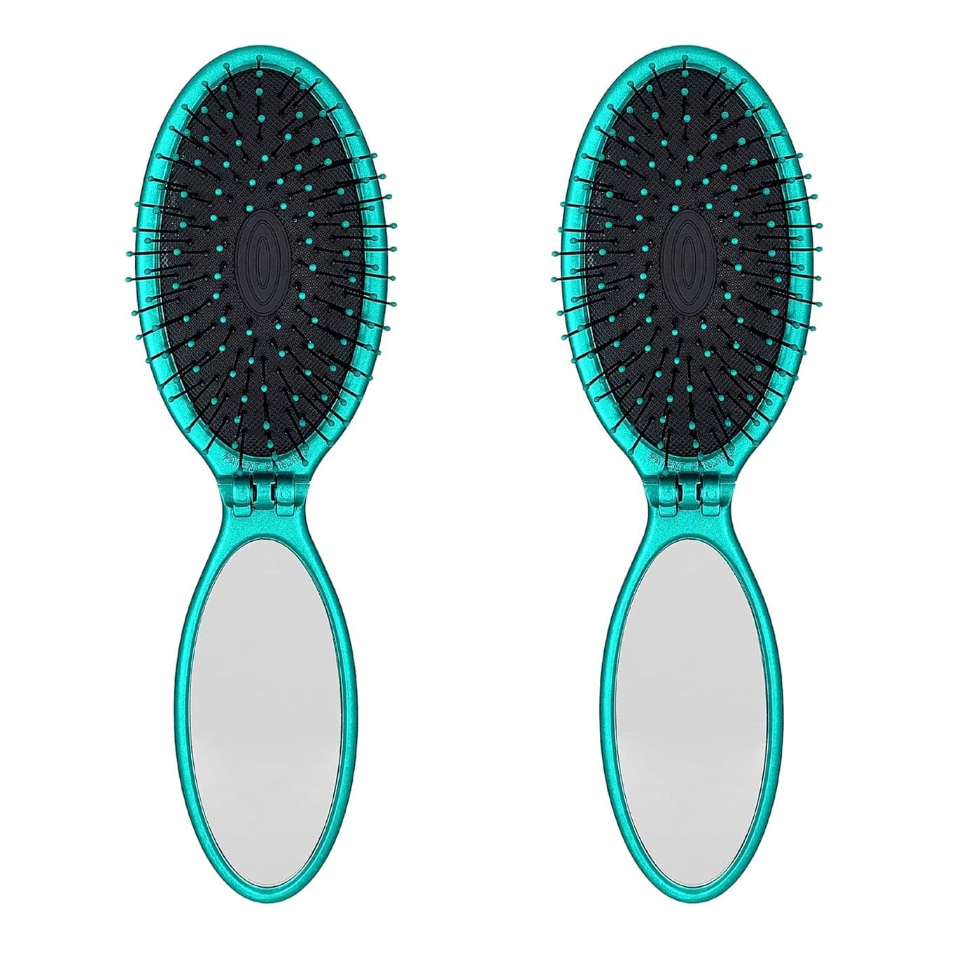 Wet Brush Pop and Go Detangler Hair Brush Teal Detangling Travel Hair Brush UltraSoft IntelliFlex Bristles Glide Through Tangles with Ease PainFree All Hair Types Pack of 2