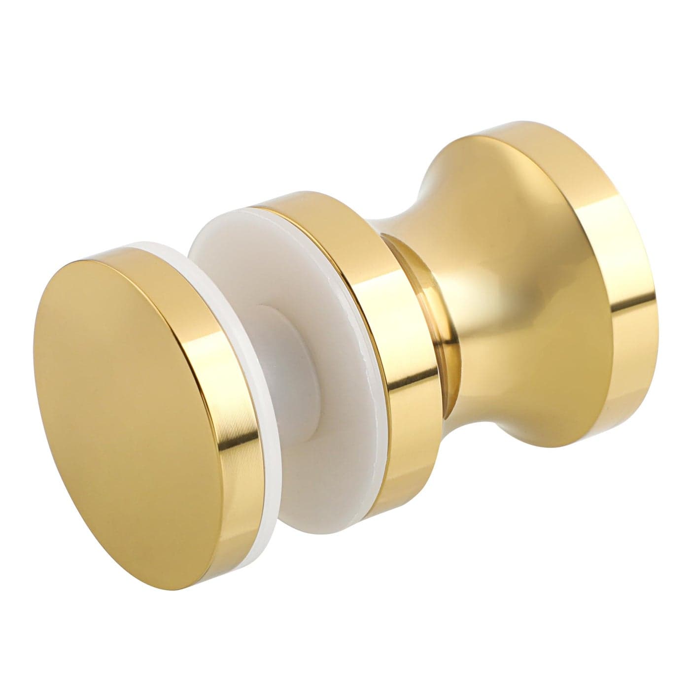 Alise Shower Door Handle Sliding Shower Doors Knob Solid SUS304 Stainless Steel Knobs Single Sided Pull Hardware Replacement Parts for Bathroom Glass DoorsGold Finish L9000G