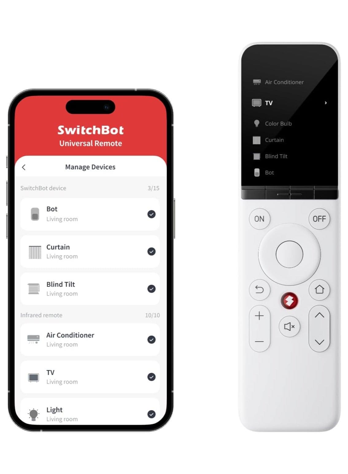 Universal Remote Control with Customizable APP, All-in-one Smart Remote Control, Control IR/Bluetooth Devices, Compatible with TV/AC/Apple TV/Fire TV/SwitchBots and More