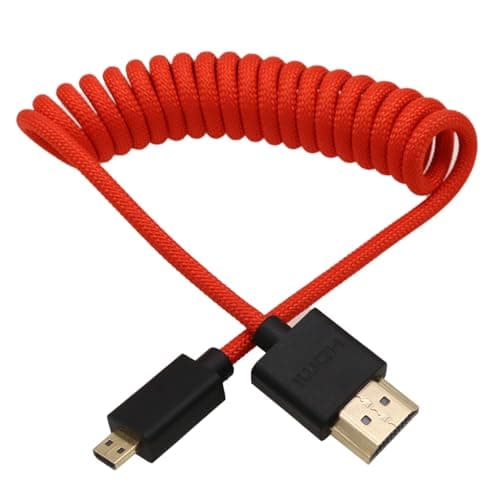 HangTon Micro HDMI to HDMI 4K 8K 60p Cable for ATOMOS Ninja V Ultra Canon R6 R6II R5C R5 R10 R7 Sony ZVE10 A7C A7RIV A7RIII A7S2 Lumix S5 S9 GH4 Camera SmallHD Cine Indie Monitor Type A D HDMI 21