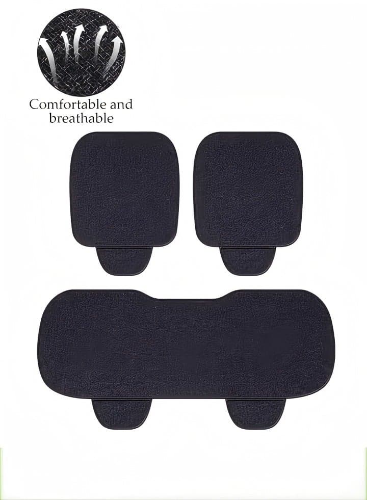 3Pcs Car seat cushion, breathable flax car seat protective cover, with storage bag, anti slip and earthquake resistant, suitable for most models such as SUV, sedan and van