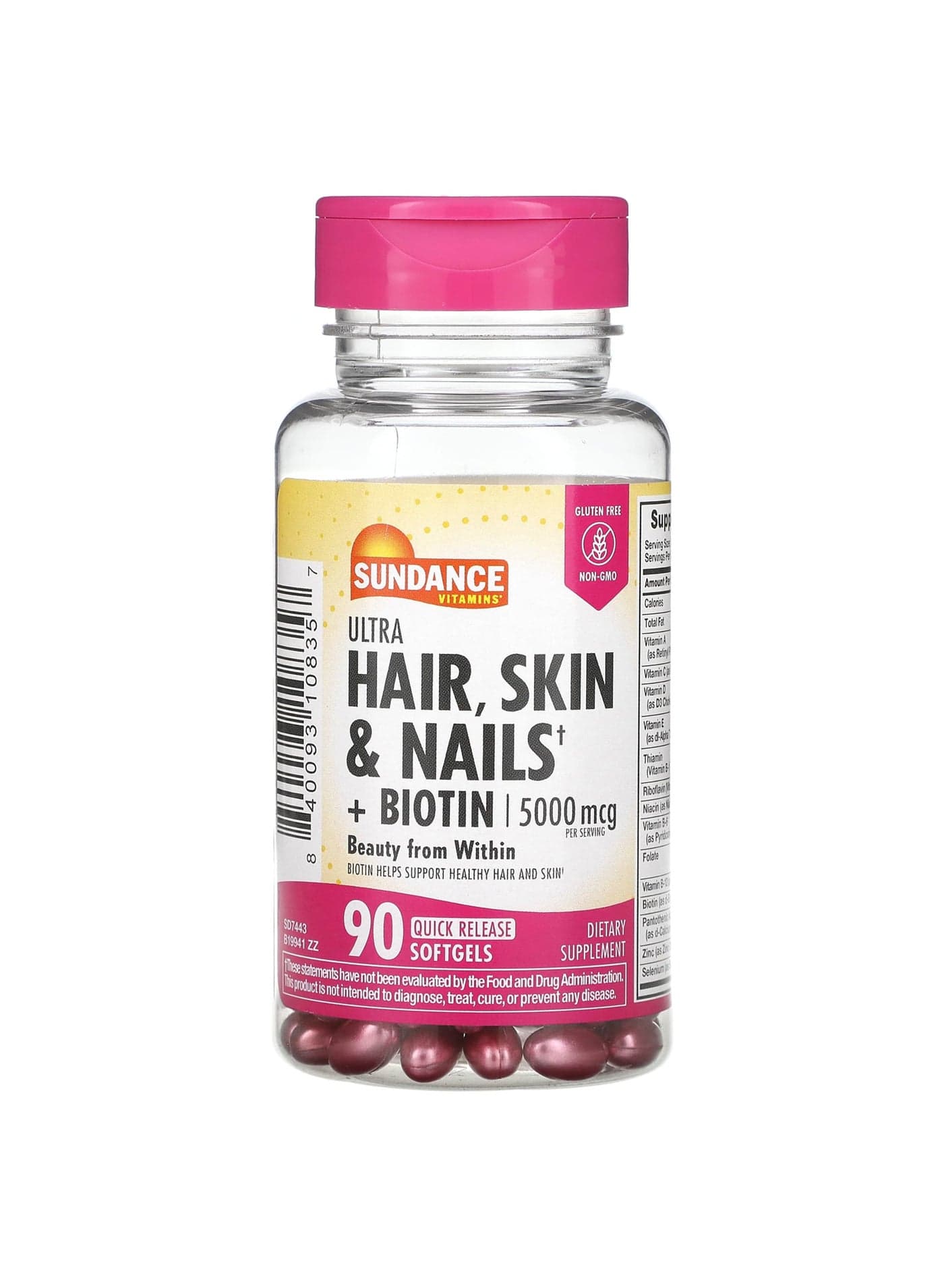 Ultra Hair, Skin & Nails + Biotin, 90 Quick Release Softgels