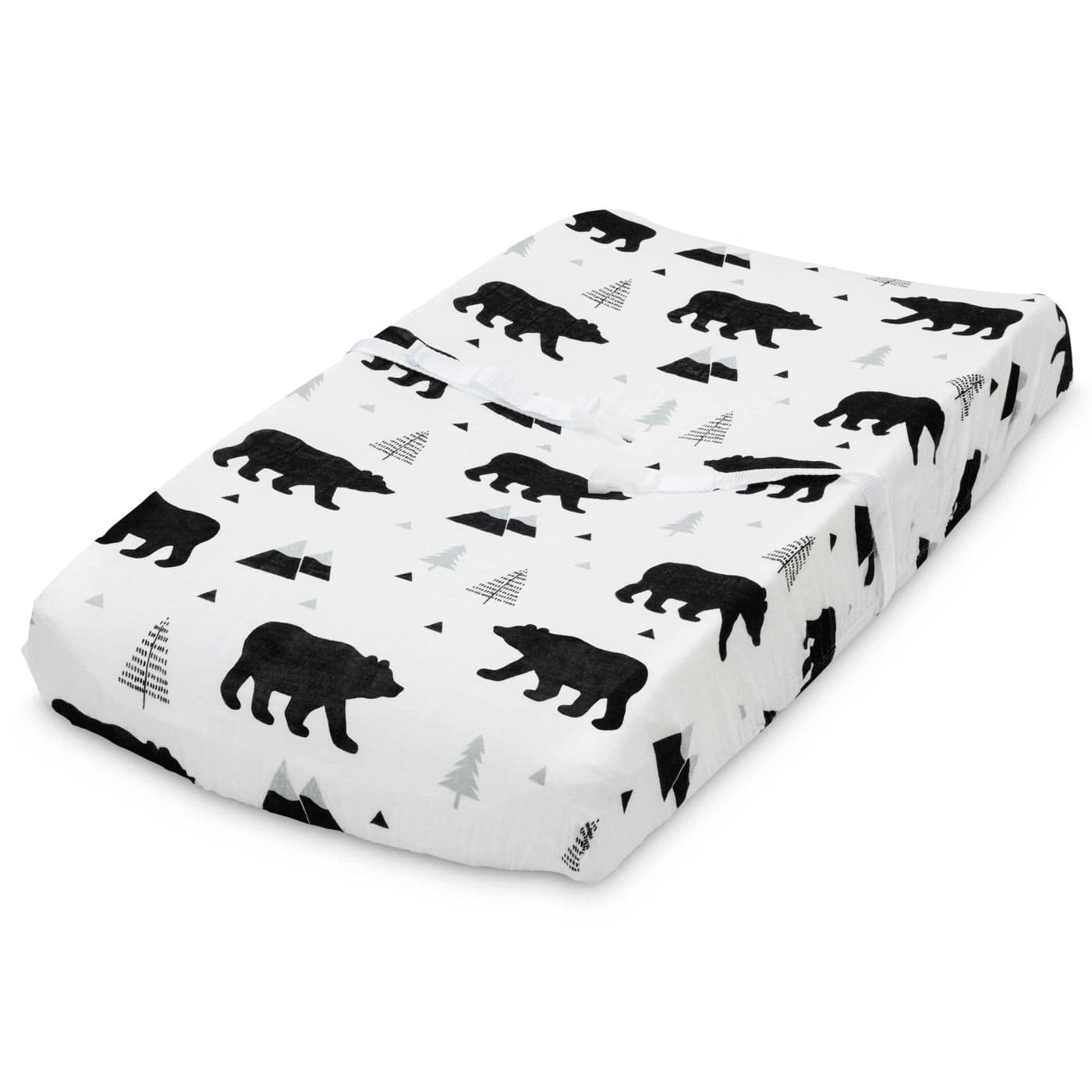 Organic Baby Changing Pad Cover Muslin Fitted Changing Pad Cover for Boys Soft and Breathable Baby Bear Woodland 16x32