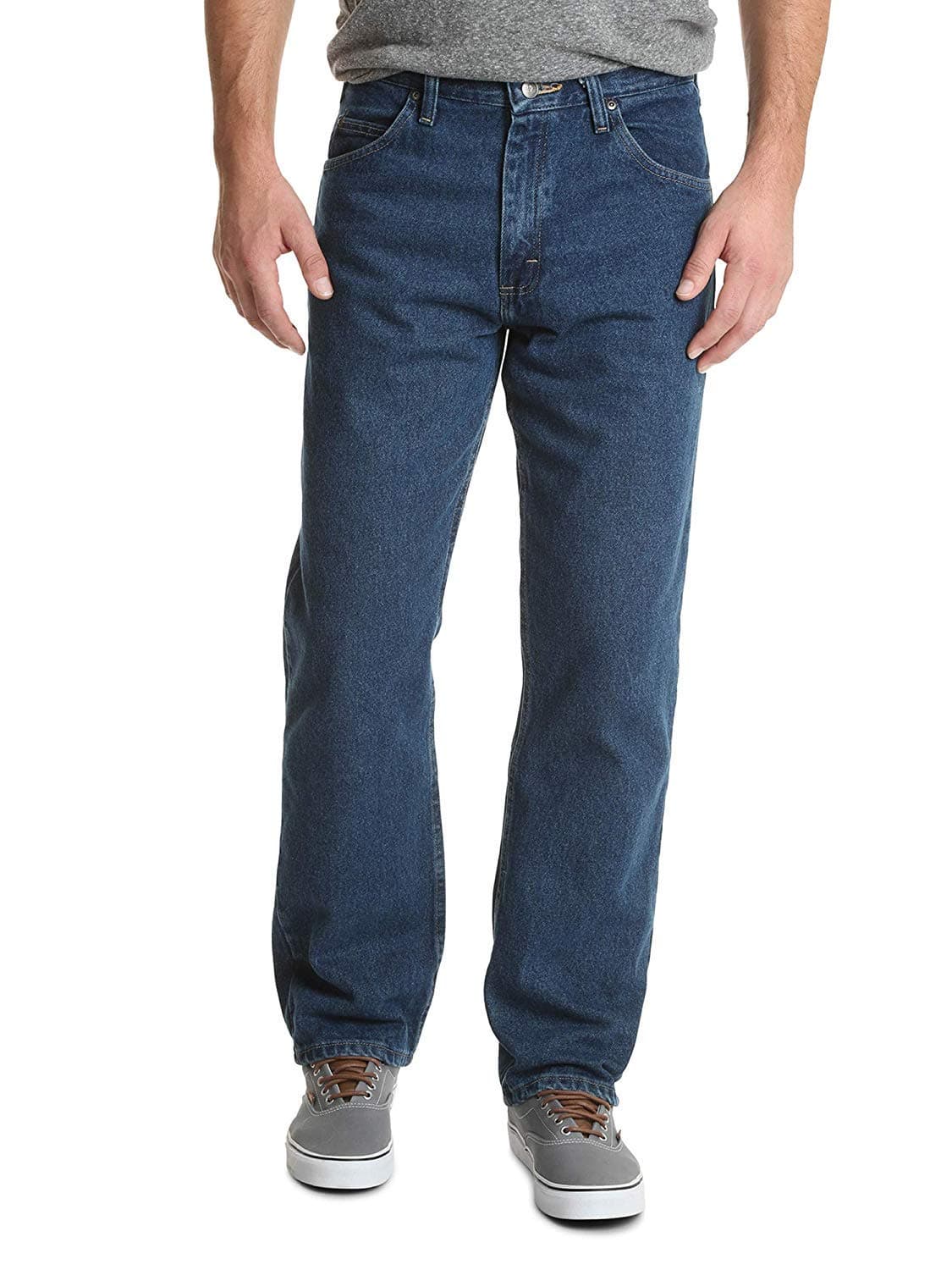 Classic 5-pocket Relaxed Fit Cotton Jean, Dark Stonewash, 40W x 36L
