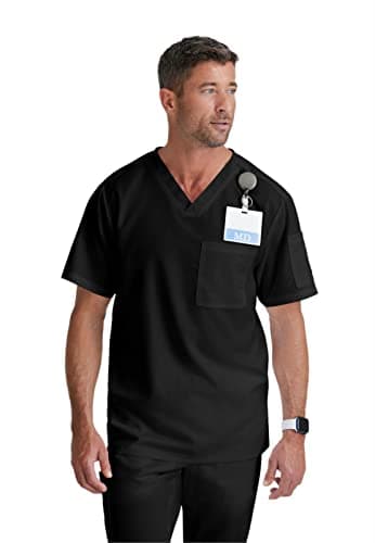 BARCO Grey's Anatomy GRT091 Men's Evan Scrub Top Black XS