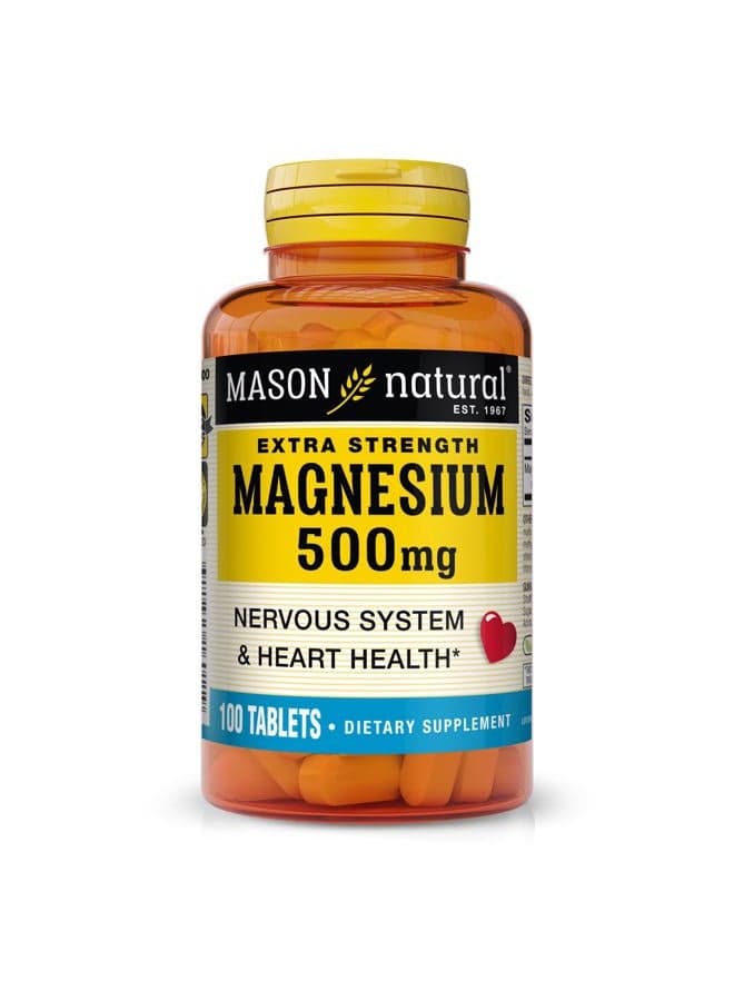 Vitamins Magnesium 500mg Extra Strength Tablets, 100 Count