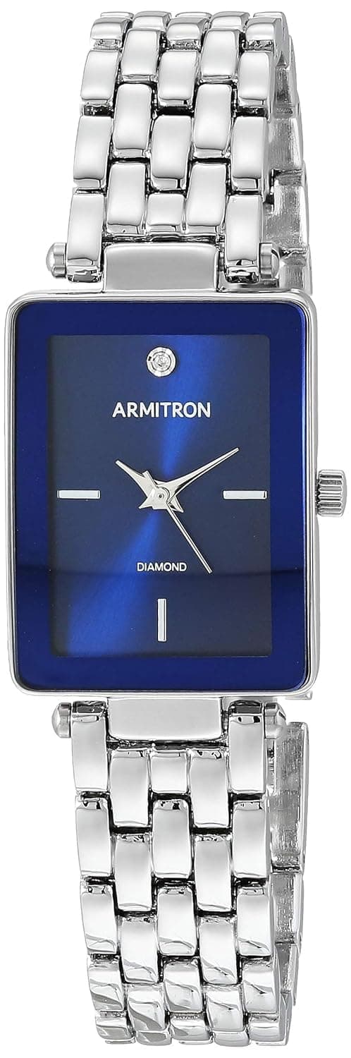 Armitron Women's Rectangular Genuine Diamond Dial Bracelet Watch, 75/5769