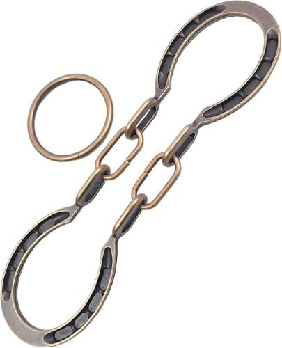 MAGIKON Traditional Brain Teaser Classical Metal Horseshoe Puzzle Bronze Normal