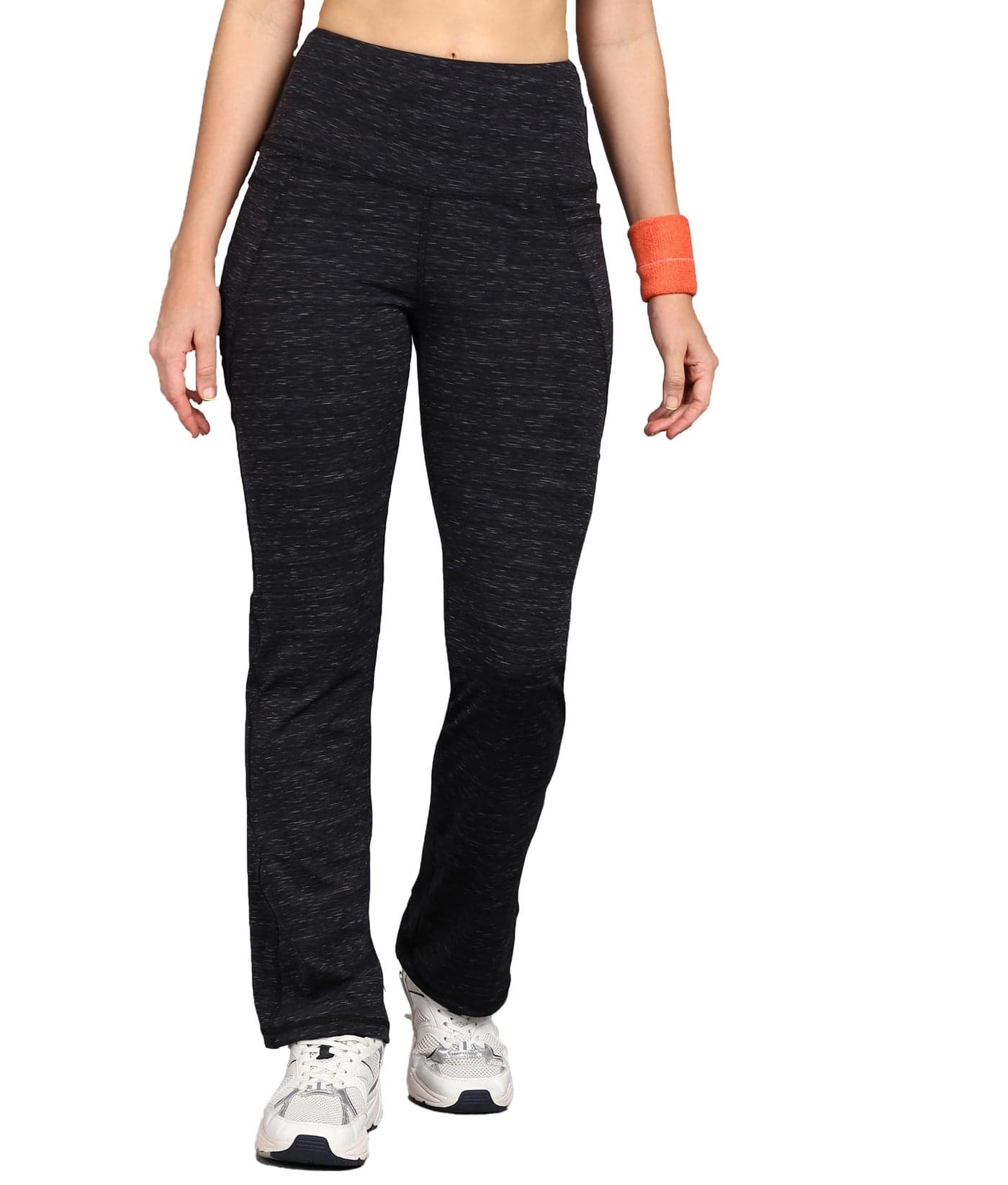 Rock Paper Scissors Women Premium Flare High Rise Gym Pants High-Waisted, Sweat-Wicking, Athletic Fit Wide Leg Gym Tights for Working Out, Pilates,Yoga, Fitness & Training Black, Small