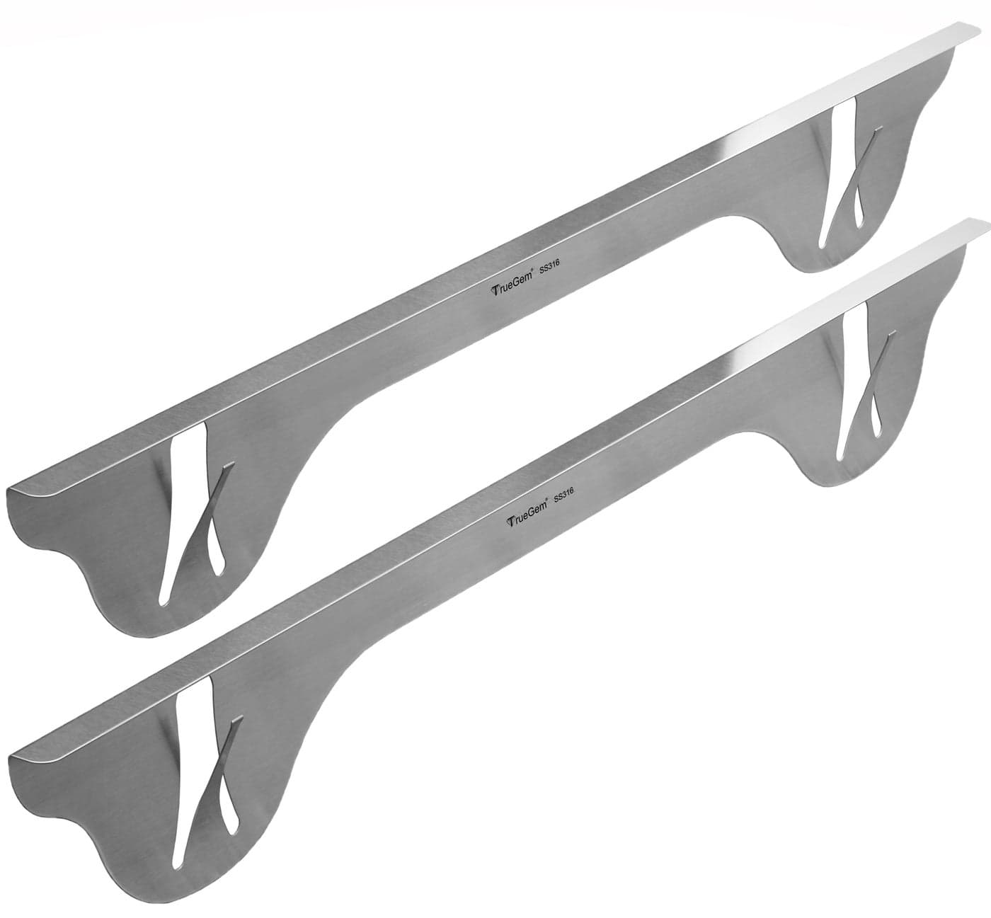 TrueGem Stove Gap Covers - 25.4", 316 Stainless Steel | Oven Side Gap Filler | Range Trim Kit | Guard Between Stove Top & Counter